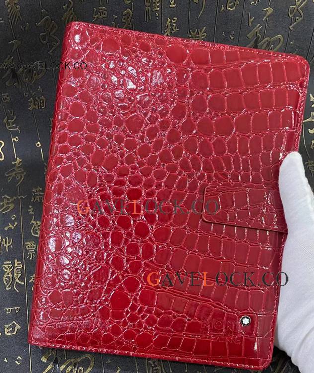 Best Quality Mont Blanc Red Crocodile Grain Notebook A5 Journal